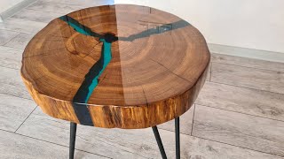 DIY oak slice coffee table#woodworking #epoxy##epoxytable