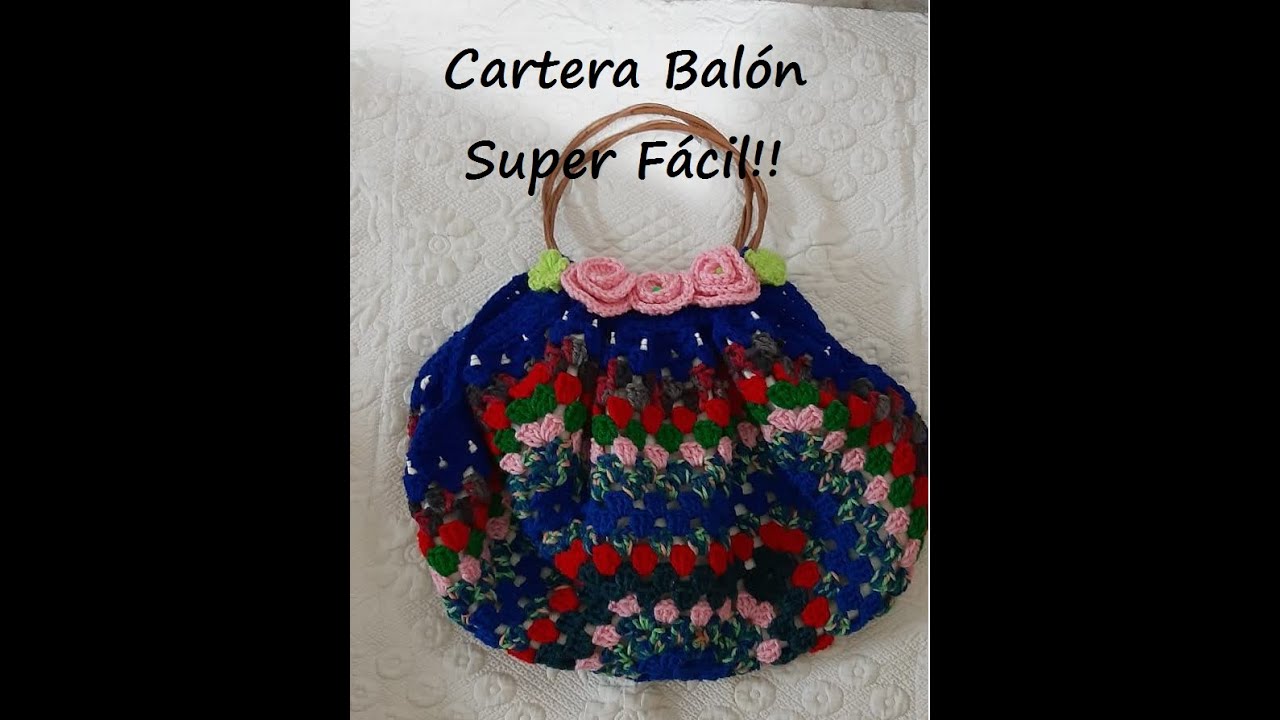 Cartera Bolso Balón Granny Crochet