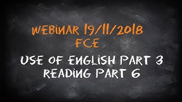 FCE / B2 / First Use of English: Part 3 Word formation & Part 6 Reading