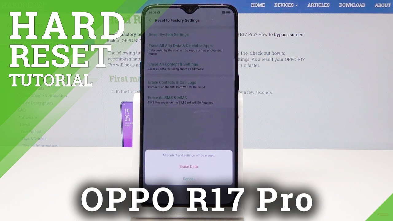 How to Perform Settings Hard Reset on OPPO R17 Pro - Factory Reset