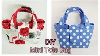 DIY Mini Aori Tote Bag 手作りバッグ ミニトートのチュートリアル  母の日プレゼント