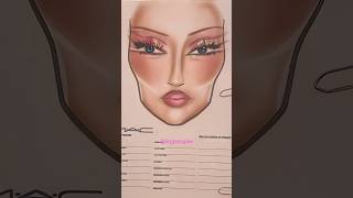 🩷M•A•C Barbie face chart 🩷 #makeupartist #facechart