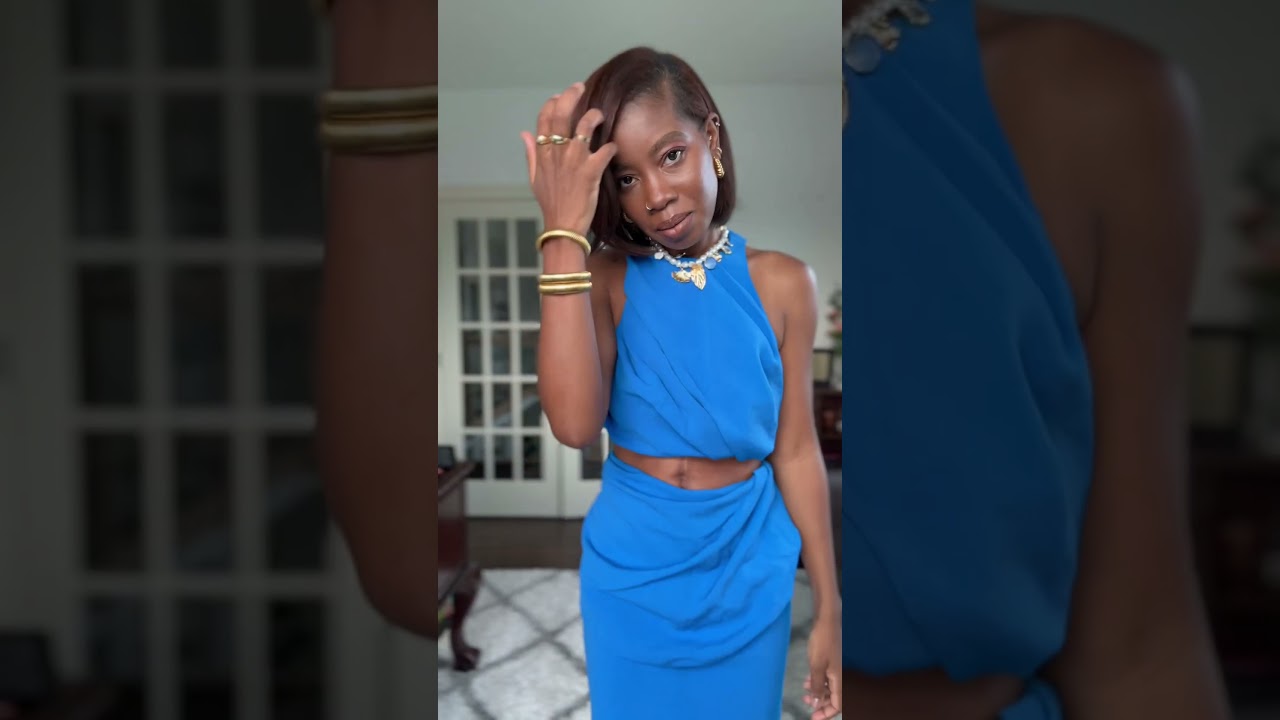 How I Dress As A Mom: Vacation Outfit Blue Two Piece Dress