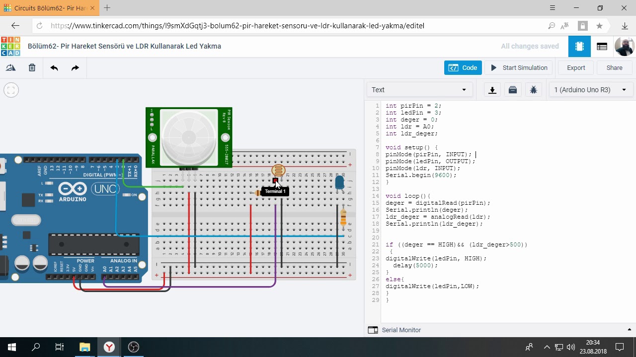 Tinkercad ile Arduino Bölüm 62 : Apartman Otomat Yapımı 2 - YouTube