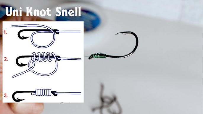 HOW TO SNELL FISHING HOOK - STRONGEST FISHING KNOT TO A HOOK 