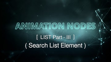 LIST Part 03 | Blender Animation Nodes (Visual Programming for Artists)