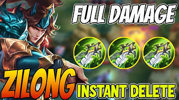 ZILONG ONE HIT DELETE FULL DAMAGE - Zilong Best Build 2022 - Build Zilong Tersakit 2022 ~ MLBB