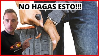 ✅Como Reparar un PINCHAZO de un neumático CORRECTAMENTE!!! | No lo repares con MECHAS (Es Peligroso)