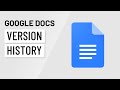 Google docs version history