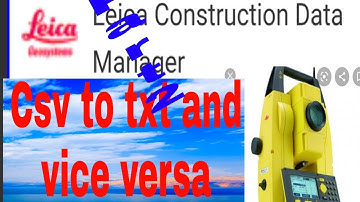 Part#2 How to work on Leica construction Data ? II Convert survey data from one format to another.