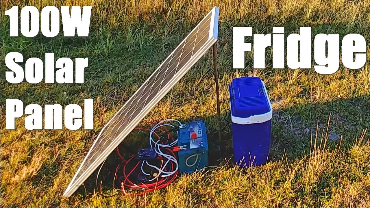 100W Solar Panel Running A 12V Fridge Unboxing Usage YouTube
