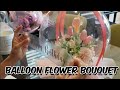 How to make balloon flower bouquet/Pink balloon flower/How to insert flowers in balloon full version