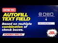 How to Auto Populate a text field from multiple checkboxes in Adobe Acrobat
