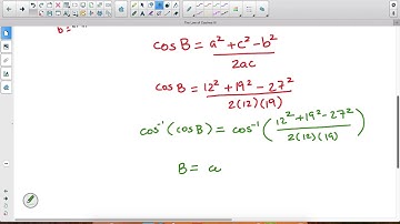 The Law of Cosines- Finding an Angle given SSS