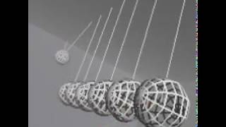 Newton Cradle Simulation 3D in Real Time