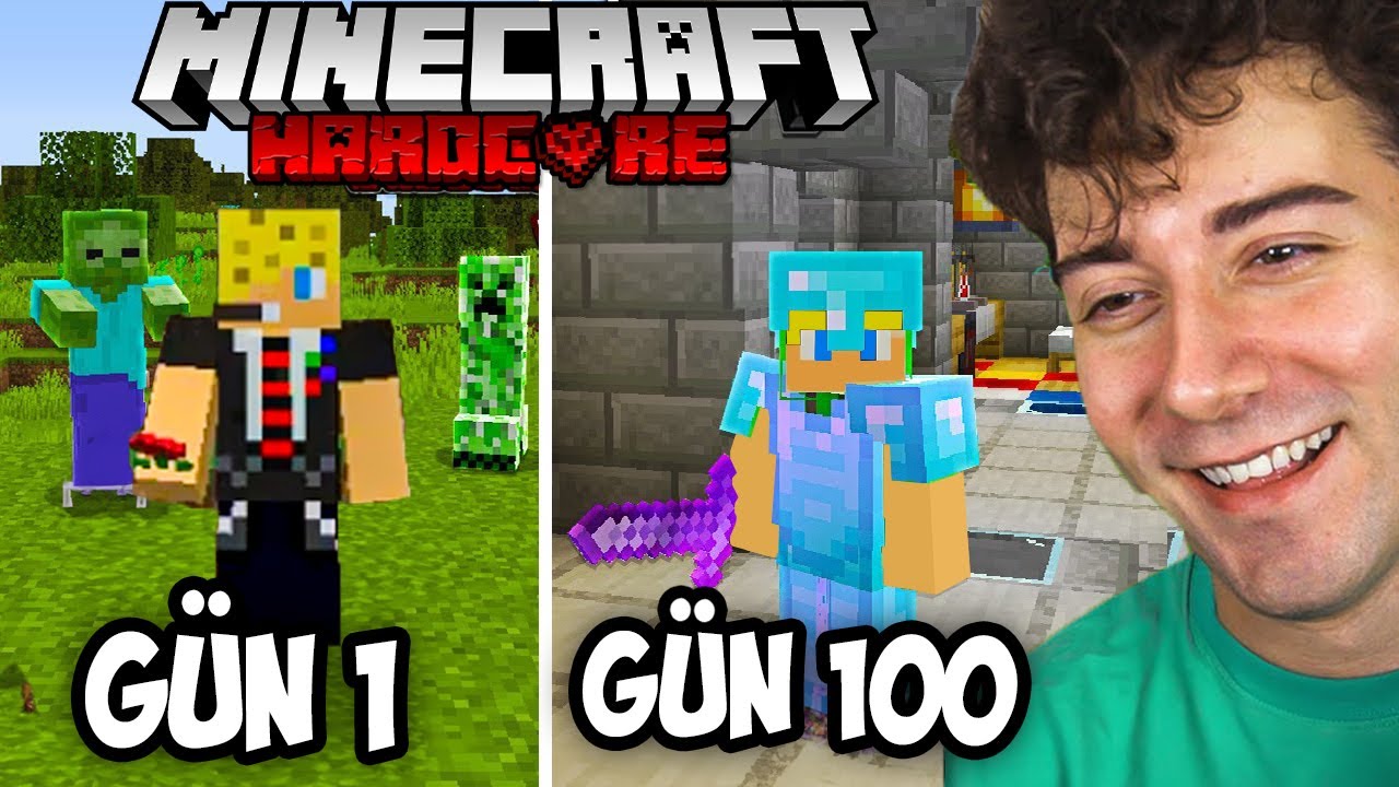 100 Gn Hayatta Kalma Challenge Minecraft Hardcore  1