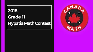 2018, Grade 11, Hypatia Math Contest