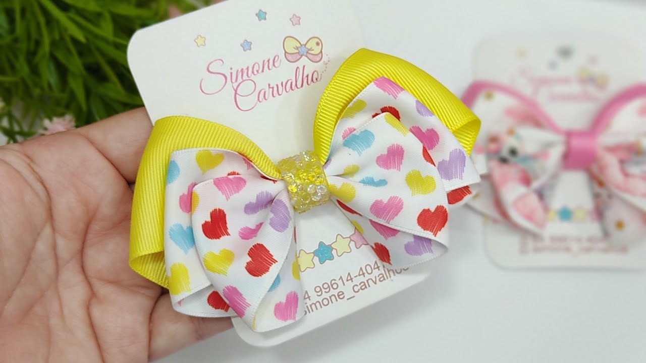 Laço Com Fita Estampada 🎀