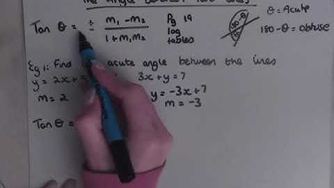 LC HL Coordinate Geometry Angle Between Two Lines