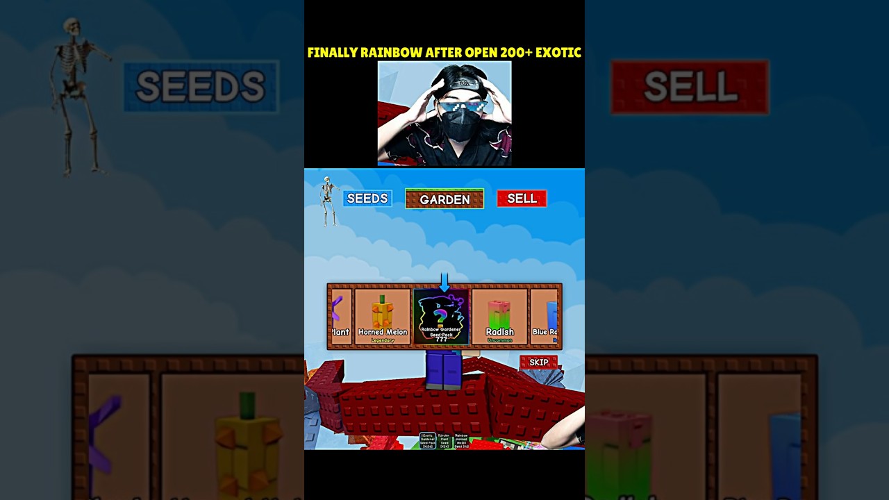 Finally Rainbow After Open 200+ Exotic Pack at Grow a Garden Roblox 