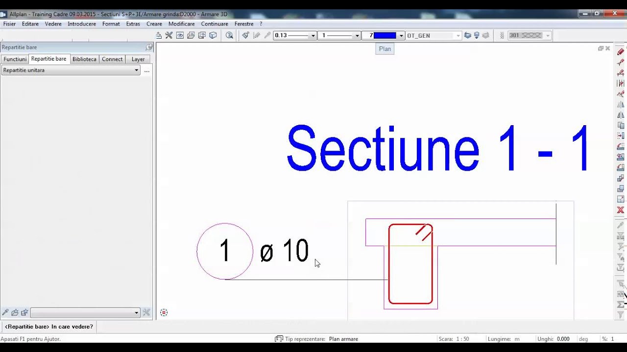 Armare si detaliere grinda