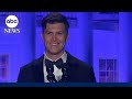Comedian colin jost delivers remarks at white house correspondents dinner