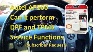 Autel AP200 Land Rover DPF TPMS Capability