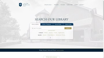 New Library Website - #1 - Library Catalog Tab