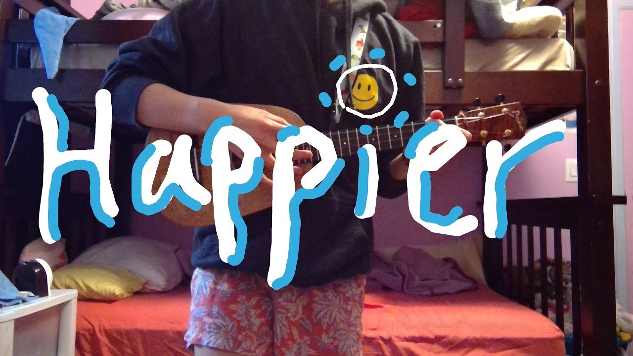 Marshmello ft. Bastille Happier Ukulele fingerstyle (short) YouTube