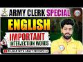 Army Clerk English Classes | Interjection Words Questions | English For Army Clerk By Anuj Sir