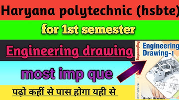 Haryana polytechnic1st semester Engineering drawing drawing( EG ) important questions #education