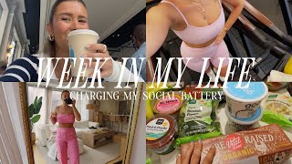 week of charging my social battery: alone time + self care , grocery haul, try on clothing haul