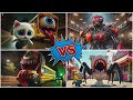 Lightning McQueen 🆚 School Bus 🆚 Toiletor Minion 🆚 School Bus Monster - Spinning Wheel