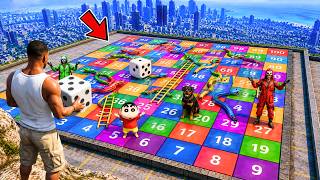 Franklin Playing Biggest Snake and Ladders Game Challenge in GTA 5! screenshot 3