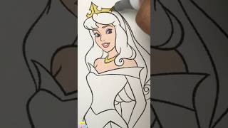 Coloring Disney Princess Sleeping Beauty Aurora #Shorts Coloring Pages | Kiddie Playtime