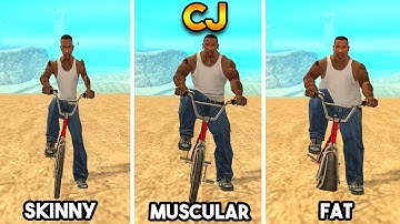 SKINNY CJ VS MUSCULAR CJ VS FAT CJ (GTA SAN ANDREAS COMPARISON)