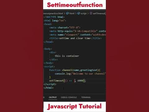 Settimeout function in javascript || Javascript tutorial #shorts # ...