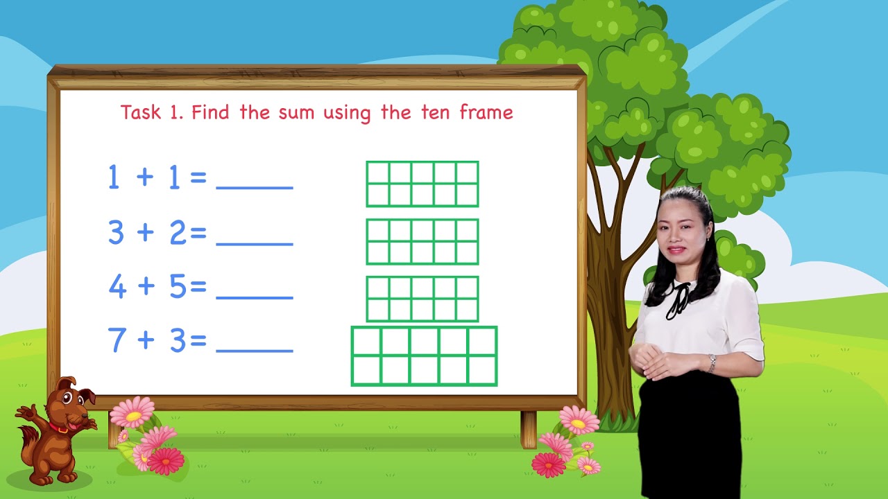 Math For Kids - Lesson 25. Addition Using the Ten Frame for Kids ...