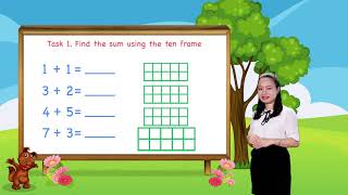 Math For Kids - Lesson 25. Addition Using the Ten Frame for Kids | Kindergarten