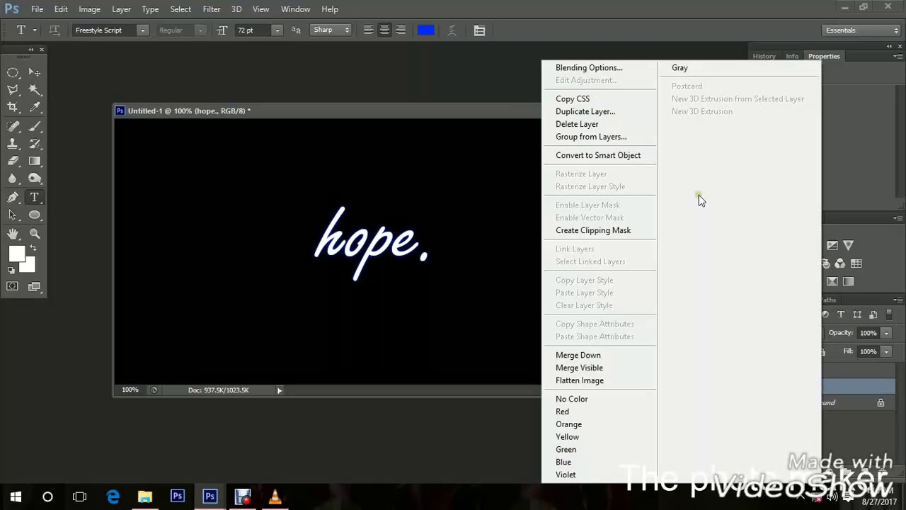 Photoshop | How to add neon lights on text format