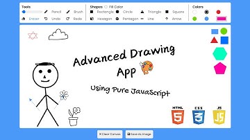Build an Advanced Drawing App with HTML, CSS & JavaScript - Canvas API Tutorial!