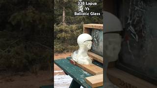 338 Lapua Vs HUMVEE Ballistic Glass #shorts