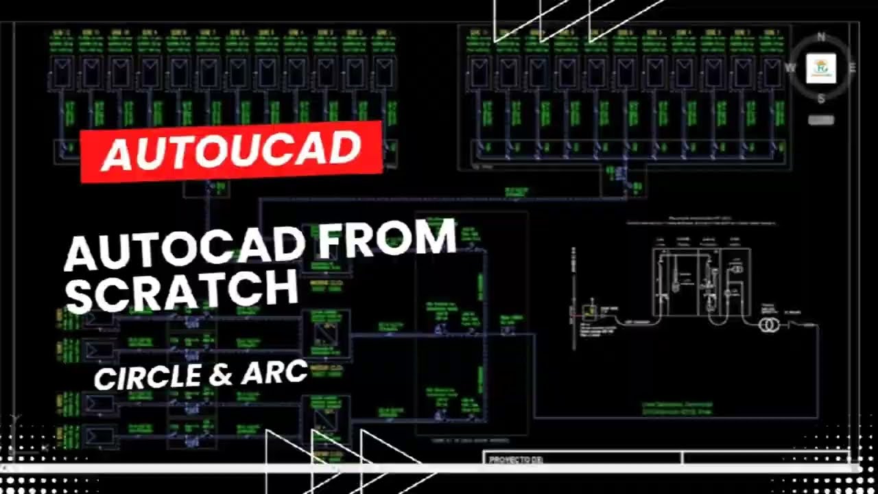 تعلم AutoCAD من الصفر | أوامر Circle & Arc لرسم مخططات محطات الطاقة الشمسية  Part 2