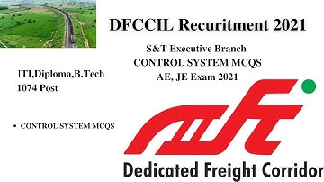 Railway|| DFCCIL 2021 exam || Control System MCQs ||  Executive S&T| AE, JE Exam 2021 ||