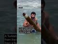 Turkish Resident Found Russian Missile Booster in the Sea #warinukraine