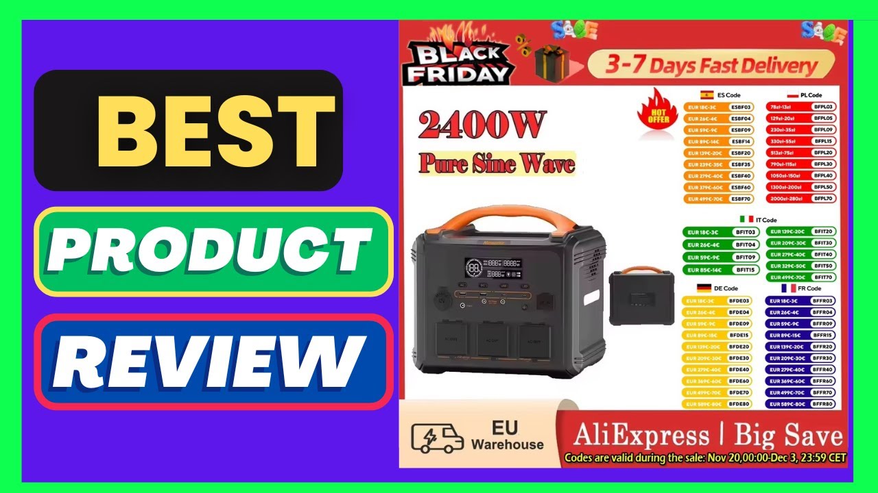 Newsmy S1210 Pure Sine Wave 1200W 1102.5Wh Portabl