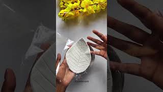 DIY Wall Putty Craft | Leaf Jewellery Holder 😍#wallputtycraft #jewellaryholder