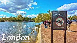 London Walking Tour ☀️ Edgware Road to Albert Memorial | Paddington Basin, Hyde Park & Serpentine 4K