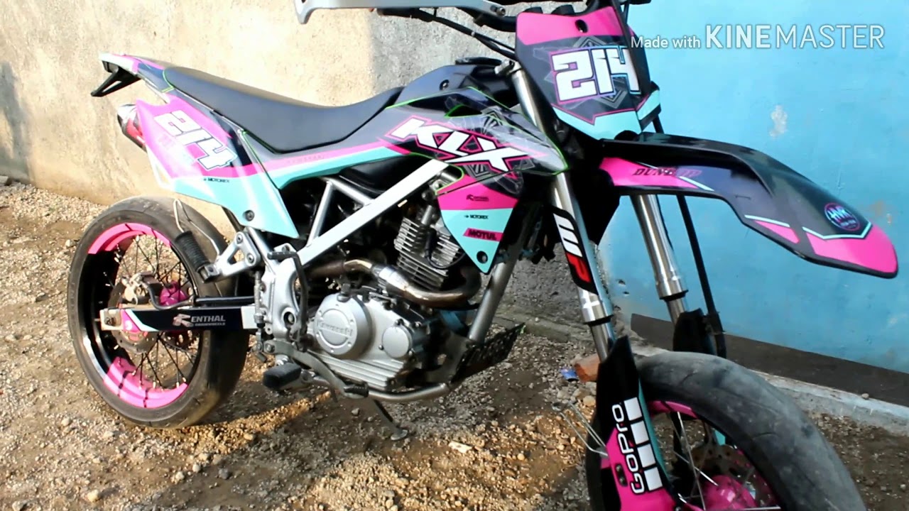 Modifikasi KLX Jadi Supermoto Pink YouTube