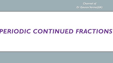 Periodic Continued Fractions
